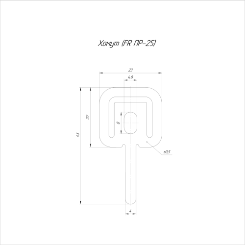 Хомут (FR ПР-25) в гофроящике (уп.1000шт) Промрукав PR08.11915