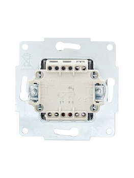 Выключатель 2-кл. СП Vesna с индикацией механизм графит LEZARD 742-3488-112