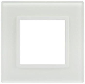 Рамка для розеток и выключателей ЭРА Elegance 14-5101-01М на 1 пост стекло матов. бел. Эра Б0065832