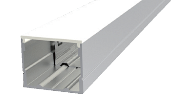 Профиль алюминиевый для LED ленты AC230В накладной 2440х20х20мм (максимальная ширина ленты 14.9 мм) с опаловым рассеив. и комплектом стальных монтажных скоб (8шт) VARTON V4-R0-70.0001.KIT-2302