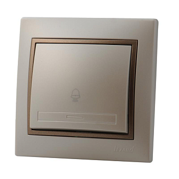 Кнопка звонка Mira жемчуж./бел. метал./свет. корич. метал. LEZARD 701-3031-103