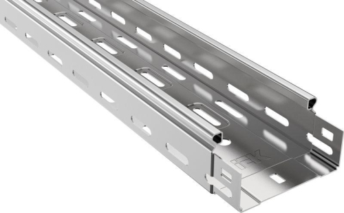 Лоток листовой перфорированный 100х50 L3000 сталь 1.2мм оцинк. IEK CLP10-050-100-120-3