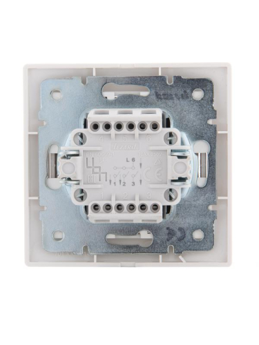 Выключатель 3-кл. СП Mira 10А жемчуж./бел./свет. корич. метал. LEZARD 701-3031-109