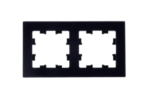 Рамка 2-м AtlasDesign Nature натур. стекло черн. SE ATN361002