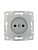 Розетка 1-м СП Karina 16А IP20 без заземл. керамика механизм матов. серебр. LEZARD 707-4388-121