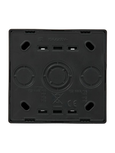 Выключатель проходной 2-кл. ОП LETO черн. бархат LEZARD 752-4200-106