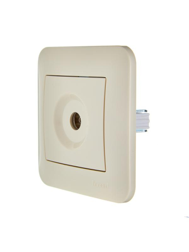 Розетка телевизионная оконечная TV СП ASTI IP20 в сборе крем. LEZARD 7081-0303-130