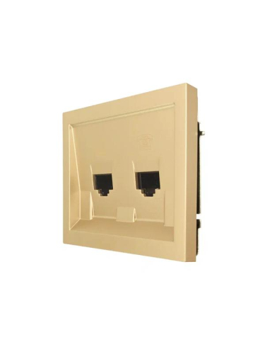 Розетка компьютер+телефон СП ZIMA IP20 зол. LEZARD 704-3688-143