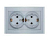 Розетка 2-м СП Бриллиант 16А IP20 с заземл. серебр. UNIVersal 7949780