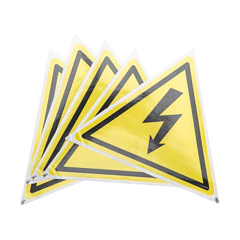Наклейка знак электробезопасности "Опасность поражения электротоком" 160х160х160мм Rexant 56-0006-5