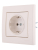 Розетка 1-м СП Rain с заземл. керамика жемчуж./бел. перламутр. LEZARD 703-3030-122 Розетка 1-м СП Rain с заземл. керамика жемчуж./бел. перламутр. LEZARD 703-3030-122
