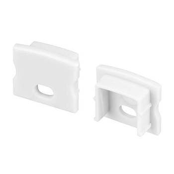 Заглушка LINE-1715 с отверстием WHITE пластик (комплект) Arlight 044260