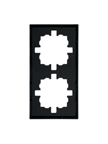 Рамка 2-мест. горизонт. ZIMA черн. бархат LEZARD 704-4200-147