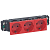 Розетка 3-м СП 6мод. Mosaic 16А IP40 защ. шторки немецк. стандарт с механич. блокировк. для кабель-канала DLP механизм красн. Leg 077413