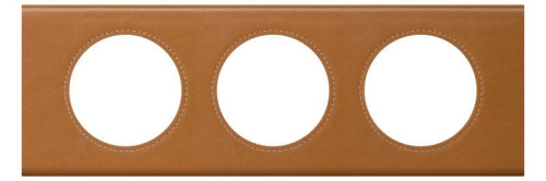 Рамка 3-м Celiane кожа карамель Leg 069423