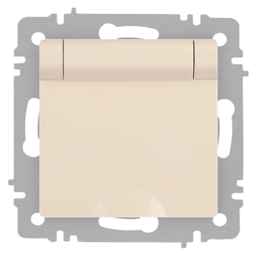 Розетка Accent 6-203-02 2P+E Schuko с крышкой 16А-250В IP20 СУ сл.кость Intro Б0063716