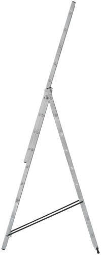 Лестница трехсекционная 3х9 H=257/426/591см 11.18кг алюм. FIT 65434