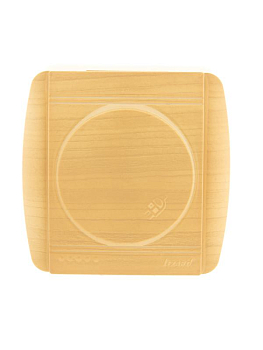 Розетка 1-м ОП Demet с заземл. с защ. крышкой ясень LEZARD 711-4700-123