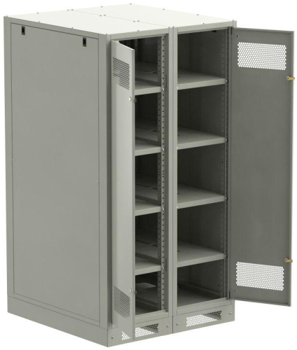 Шкаф LINEA B (пустой) 1700х900мм дверь двустворч. метал. сер. ITK LB35-17H99-2M