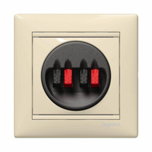 Розетка 2-м СП Valena для динамиков механизм сл. кость Leg 774324