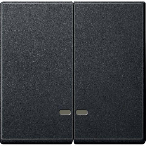 Клавиша 2-м Merten с окошком для свет. инд. антрацит SchE MTN3420-0414