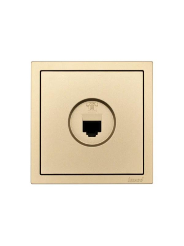 Розетка телефонная СП ZIMA IP20 евро стандарт механизм зол. LEZARD 704-3688-137