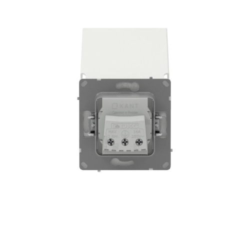 Розетка силовая KANT IP44 2P+E защ. шторки с крышкой бел. песок DKC 7010013