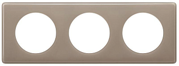 Рамка 3-м Celiane кофейн. глянец Leg 066613