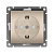 Розетка 1-м СП Афина 16А IP20 с заземл. защ. шторки механизм шампань Universal A0049-Br