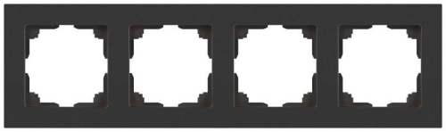 Рамка для розеток и выключателей Accent 6-504-07 на 4 поста СУ графит Intro Б0063718