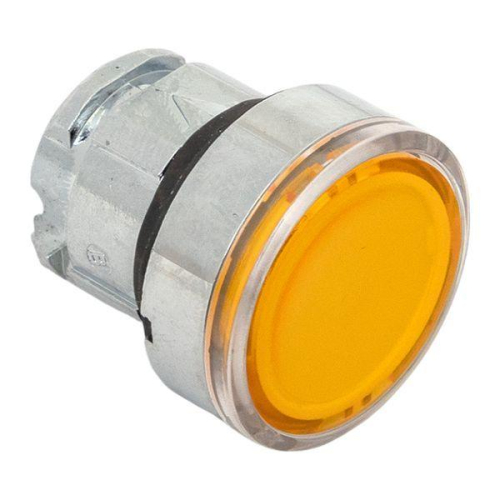 Механизм кнопки исполнительный XB4 желт. плоский возвратный без фиксации с подсветкой IP65 EKF XB4BW-Y-65