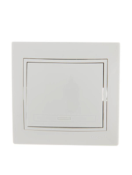 Выключатель промежуточный 1-кл. СП Mira 10А IP20 с бел.вставкой бел. LEZARD 701-0202-107