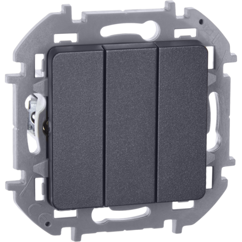 Выключатель 3-кл. Inspiria 10АХ 250В винтов. зажимы антрацит Leg 673543