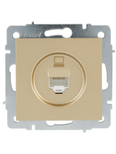 Розетка компьютерная VESNA зол. LEZARD 742-3688-139