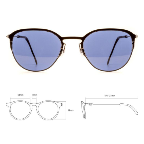 Очки солнцезащитные модель 21 титан с темн.-син. линзами черн. DKC TCSNUE51010001