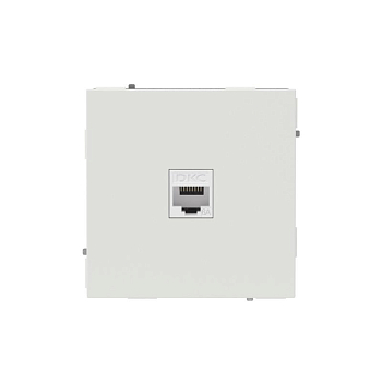 Розетка компьютерная 1-м KANT RJ45 кат.6A без шторки бел. песок DKC 7010673