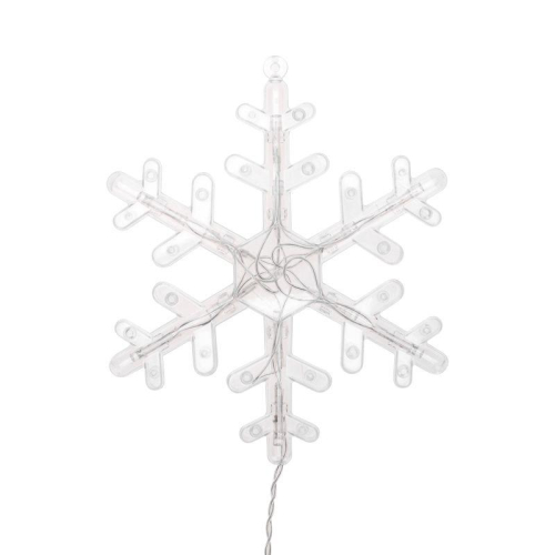 Гирлянда "Бахрома" со снежинками 2.4х0.9м 150 LED с контроллером 8 режимов 230В бел. Neon-Night 255-075