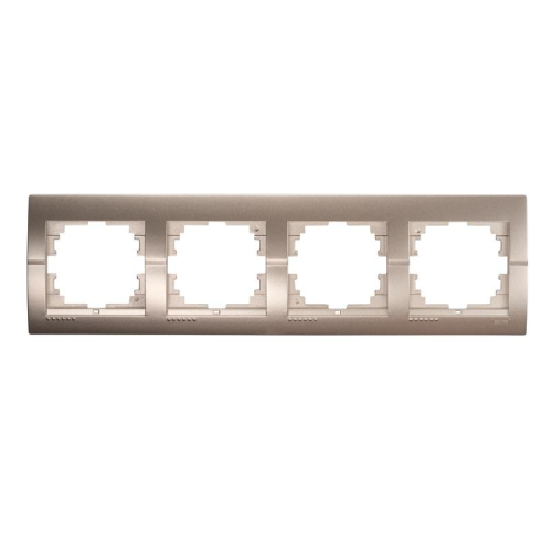 Рамка 4-м Deriy горизонт. свет. корич. LEZARD 702-3100-149