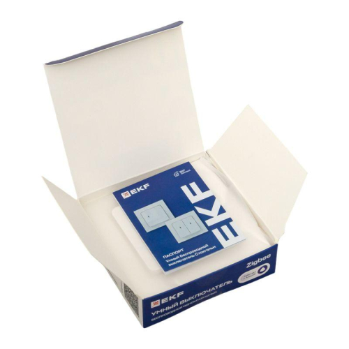 Выключатель 1-кл. Стокгольм Умный беспроводной бел. Zigbee Сonnect EKF RCV-ST1-WS-ZB