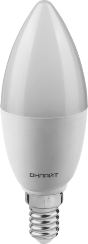 Лампа светодиодная 90 412 OLL-C37-9-230-6.5K-E14-FR 9Вт свеча 6500К E14 90-240В PRO ОНЛАЙТ 90412