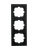 Рамка 3-местн. вертик. VESNA черн. бархат LEZARD 742-4200-153