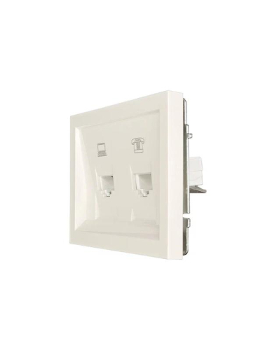 Розетка компьютер+телефон СП ZIMA IP20 слон. кость LEZARD 704-9088-143