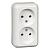 Розетка 2-м ОП Прима 16А IP20 без заземл. без защ. шторок монтаж. пласт. (опт. упак.) бел. SchE RA16-213M-B