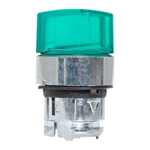 Механизм переключателя исполнительный ХB4 зел. на 2 положения возвратный без фиксации с подсветкой с короткой ручк IP65 EKF XB4BD2L-G-65