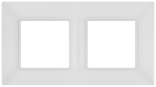 Рамка для розеток и выключателей ЭРА Elegance 14-5002-01М на 2 поста матов. бел. Эра Б0065814