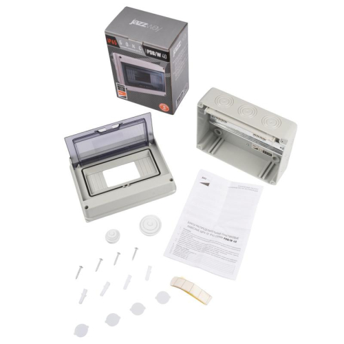 Бокс модульный накладной PDB/W 4008 GR (ЩРН-ПГ- 8) IP65 пластик. Pro JazzWay 5072060