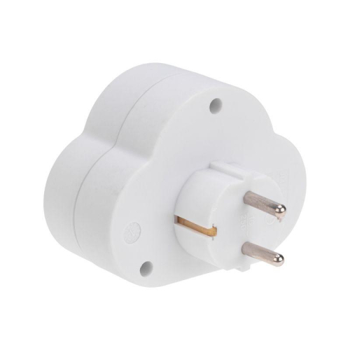 Разветвитель 2-м 16А с выключателем с заземл. защ. шторки бел. Rexant 11-1085