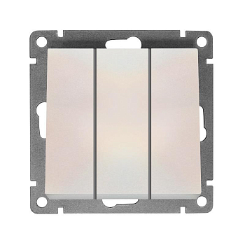 Выключатель 3-кл. СП Афина 10А IP20 механизм жемчуж. Universal A0043-OBr