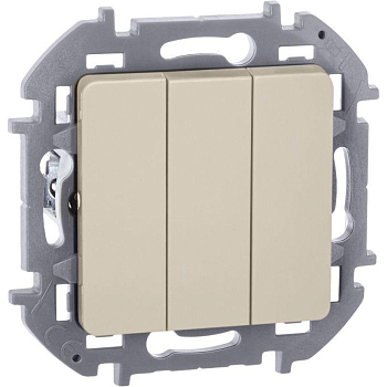Выключатель 3-кл. Inspiria 10АХ 250В винтов. зажимы сл. кость IEK 673541