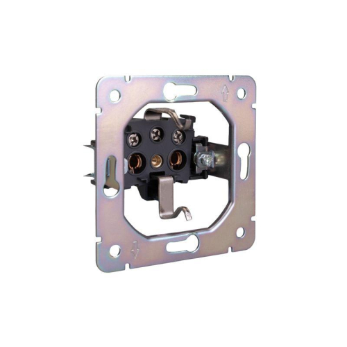 Розетка 1-м СП ROUND MIELE 16А с заземл. защ. шторки и крышкой оникс Kranz KR-78-0702-3